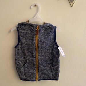 Carter's Navy Hooded Zip Up Vest